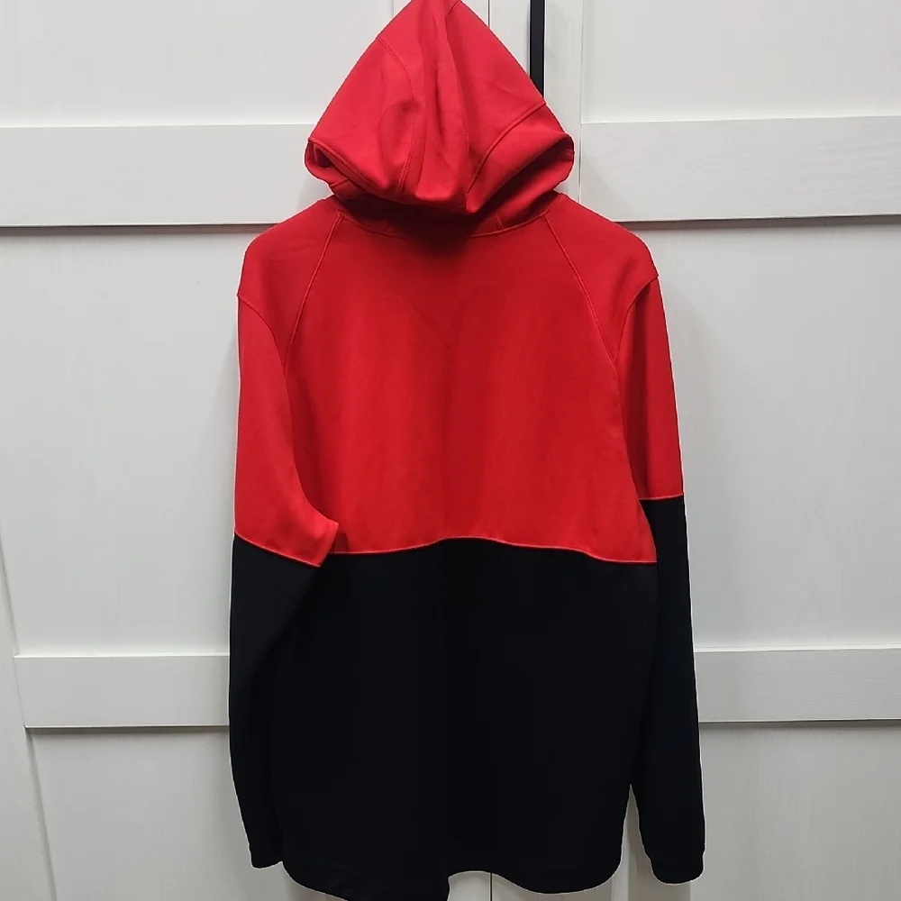 Nike Men's Bold Red and Black Pull Over Hoodie - Picture 8 of 8
